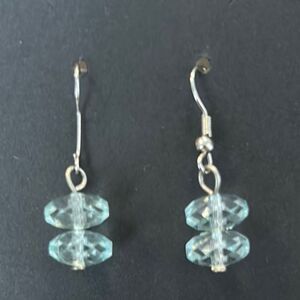 🧚🧚‍♀️🧚‍♂️Elegant Silver and Blue Crystal Earrings